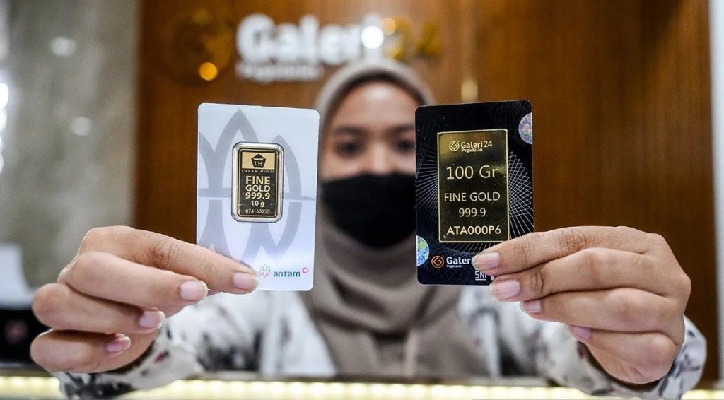 Harga logam mulia emas batangan Antam hari ini, Jumat. Dok ANTARA